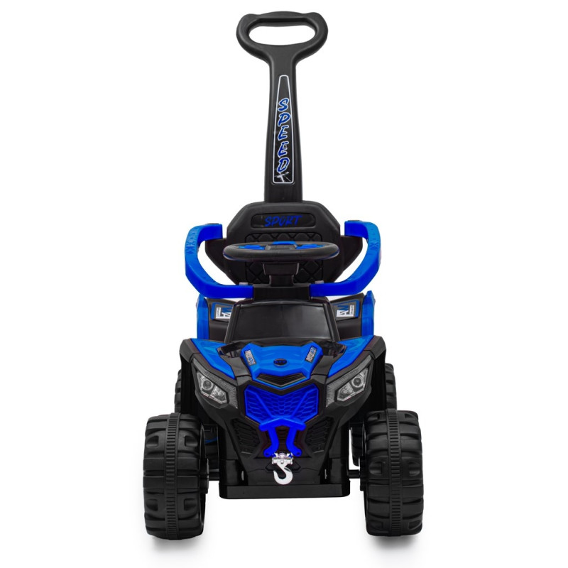 Detské elektrické odrážadlo Baby Mix Ruggy s vodiacou tyčou modré 1