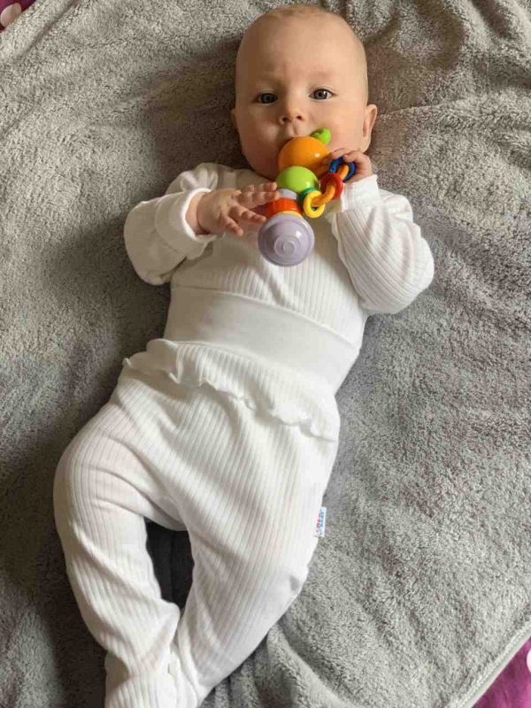 2-dielna dojčenská súprava New Baby Stripes bílá 80 (9-12m) 3