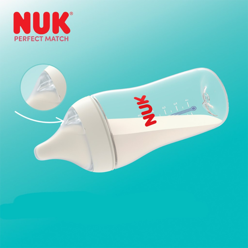 Dojčenská fľaša NUK Perfect Match Temperature Control 150 ml Hippo 2