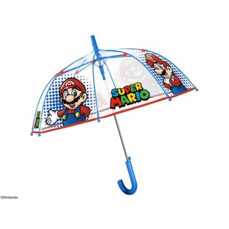 PERLETTI Detský automatický dáždnik SUPER MARIO Transparent, 75064
