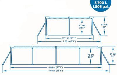 Bazén Bestway® Steel Pro™, 56424, kartušová filtrácia, 400x210x81 cm