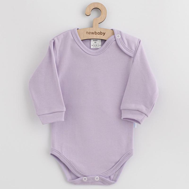 Dojčenské bavlnené body New Baby fialová 56 (0-3m)