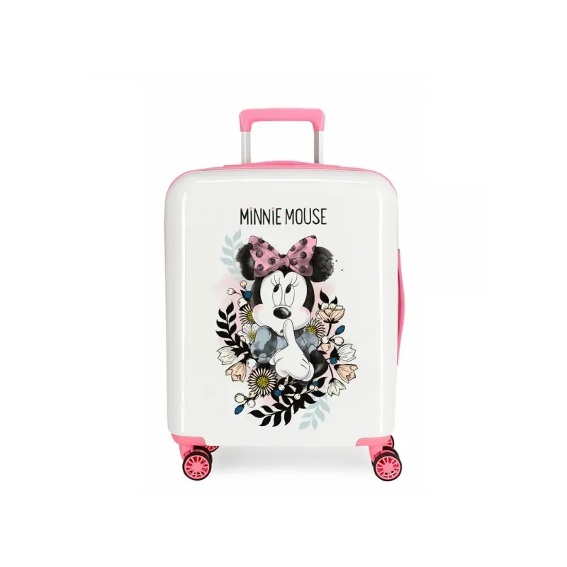 Luxusný detský ABS cestovný kufor MINNIE MOUSE Style Flores, 55x40x20cm, 38L, 3668764