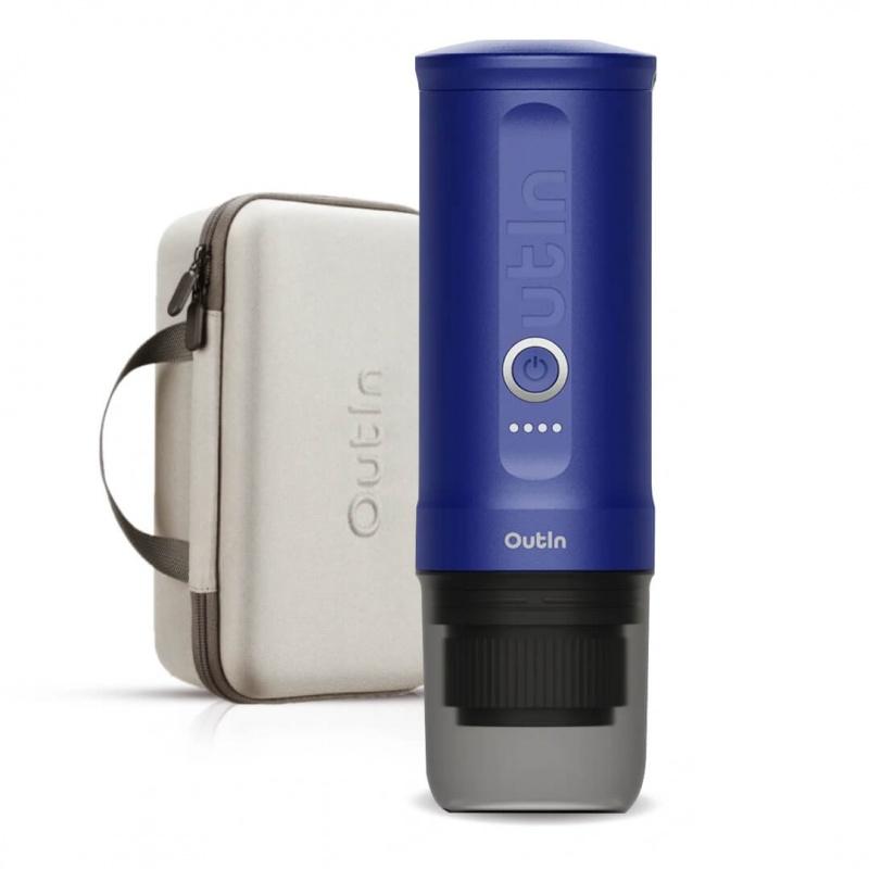 Outin Nano Portable Espresso Machine – Ocean Blue + cestovný obal