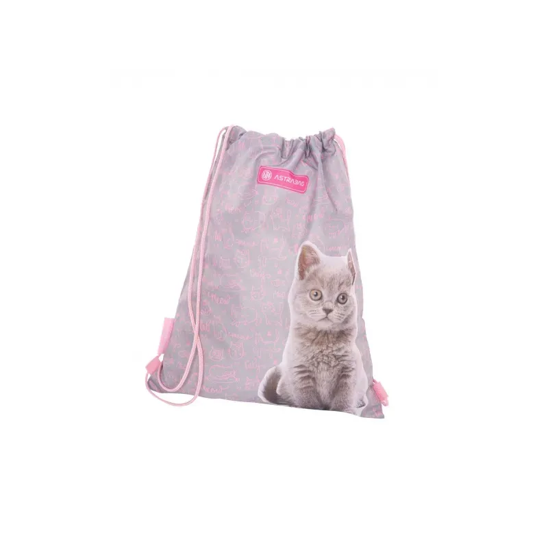 ASTRA ASTRABAG, Vrecúško na prezuvky PINK KITTY, AD1, 507022046