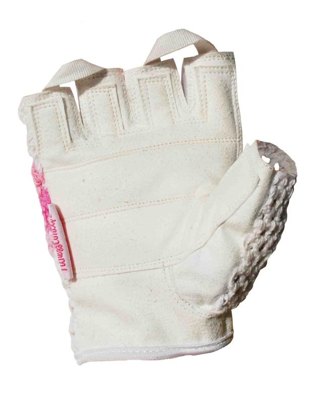 Fitness rukavice LIFEFIT KNIT, veľ. M, ružovo-biele