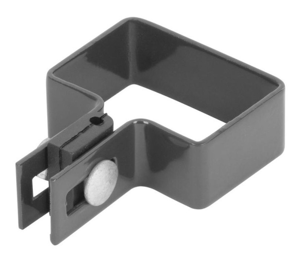 Objímka Strend Pro EUROSTANDARD, 60x40 mm, koncová, antracit, Zn+PVC, RAL7016, na hranatý stĺpik 1