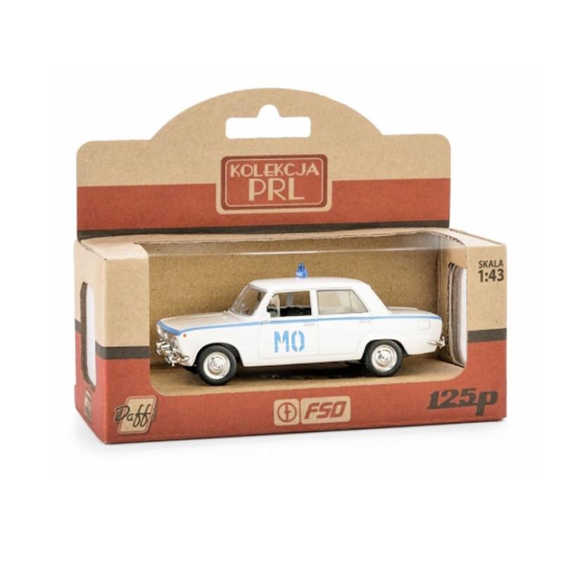 1:43 RETRO Kovový model FIAT 125P B245 s majákom