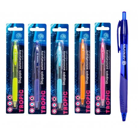 ASTRA ASTRAPEN TROPIC, Guľôčkové pero 0,7mm, modré, blister, mix farieb, 201022022