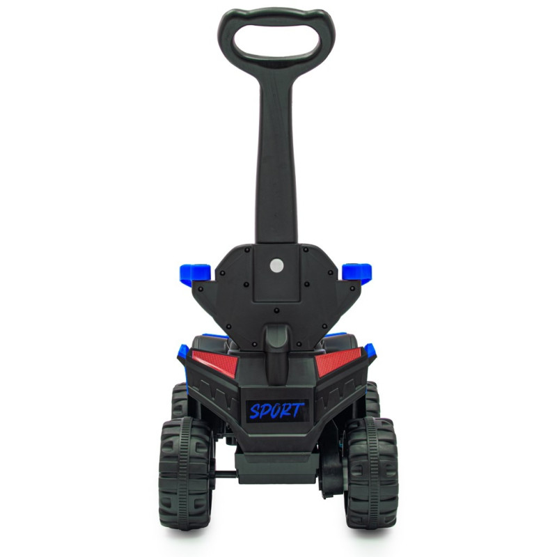 Detské elektrické odrážadlo Baby Mix Ruggy s vodiacou tyčou modré 3