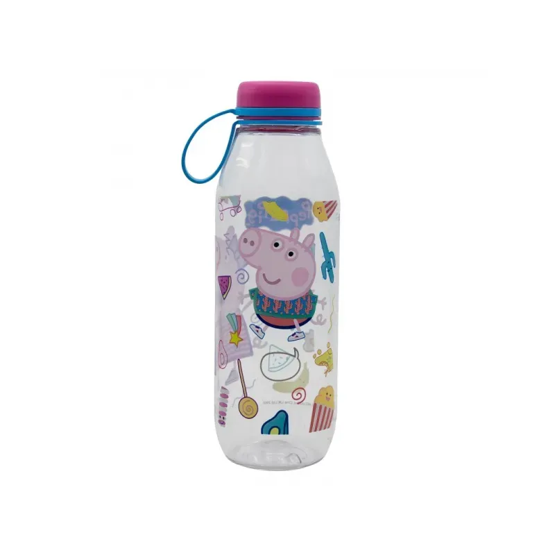 Plastová fľaša so silikónovým pútkom PEPPA PIG, 650ml, 14838