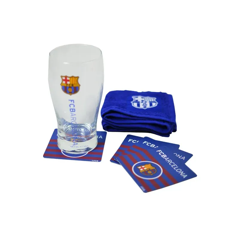 FOREVER COLLECTIBLES Sklenený pohár FC BARCELONA Mini Bar Set BL