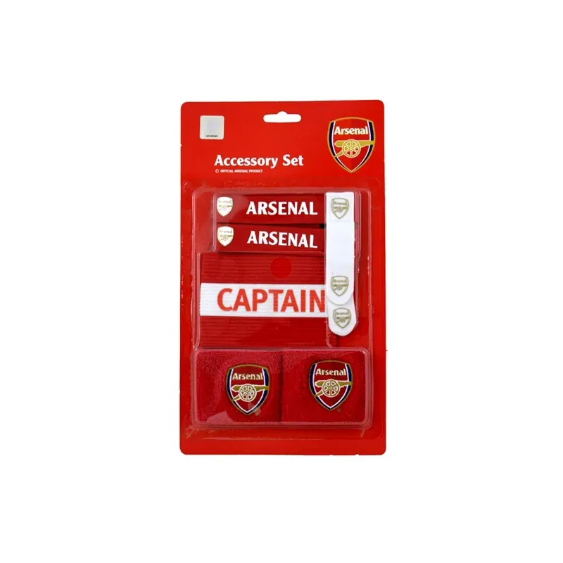 Accessorries set ARSENAL F.C. ( 2x potítko, kapitánska páska, 2x držiak chráničov)