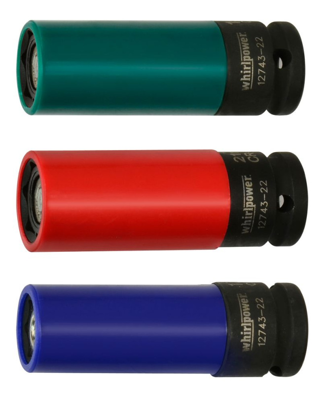 Hlavica Whirlpower® 12743-22, 19 mm, 1/2", magnetická, na skrutky kolies