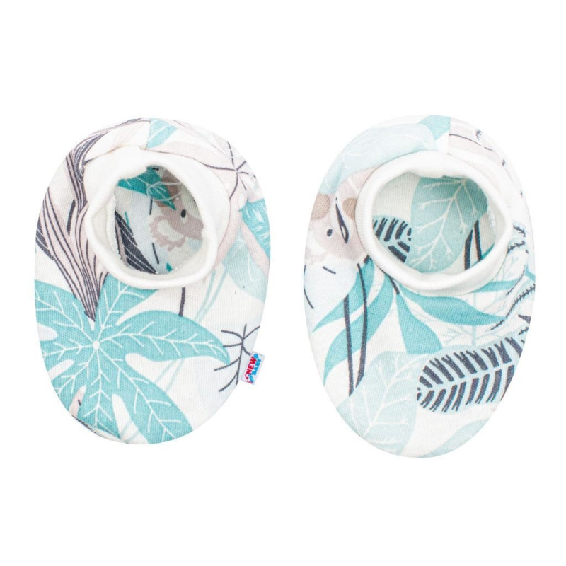 Dojčenský bavlnený set-capačky a rukavičky New Baby Lovely zelený Univerzálna 2