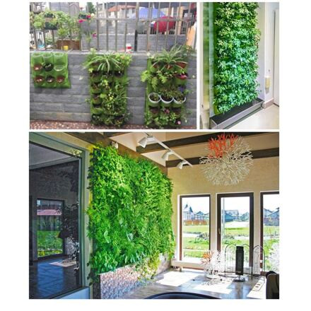 Wall Grow Bag 18 textilné kvetináče na stenu čierna 8