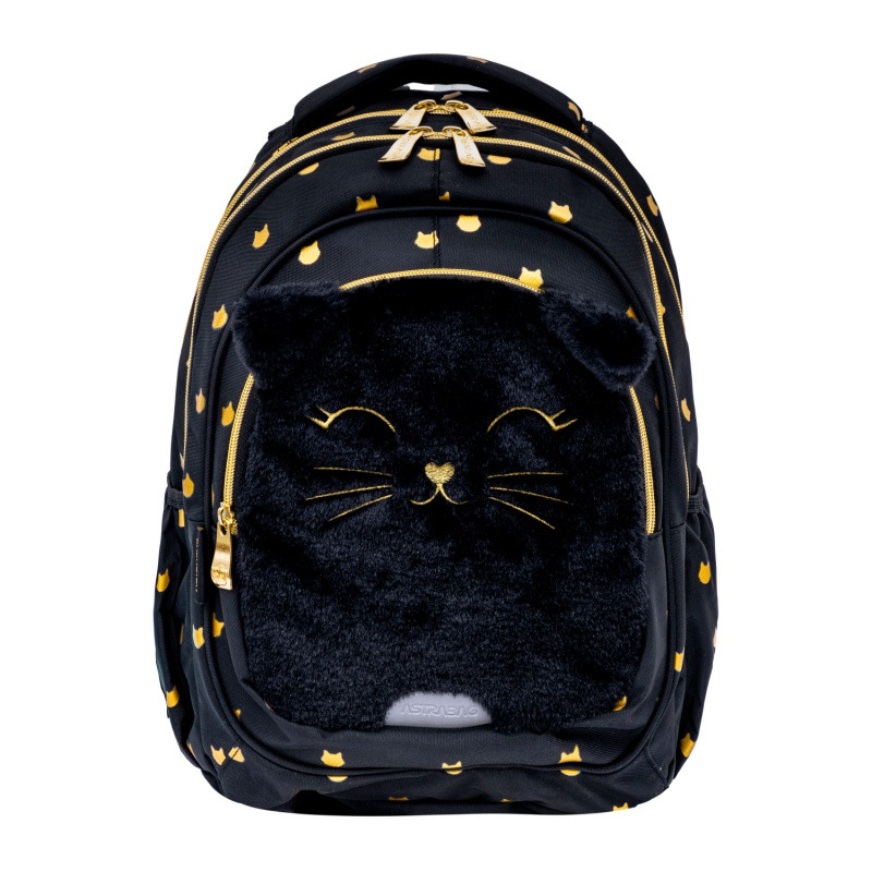 Školský batoh pre prvý stupeň AstraBAG FLUFFY KITTY BLACK, AB330, 502025021 1