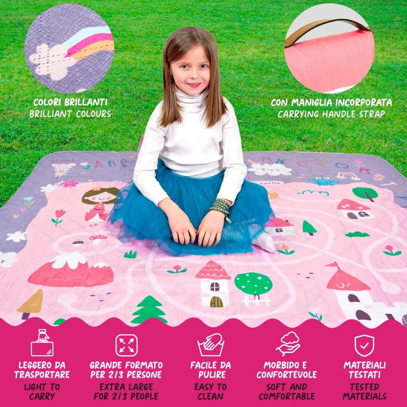 Detská pikniková deka Perletti Travel – Rozprávkový hrad, 150x150cm, 13150 4