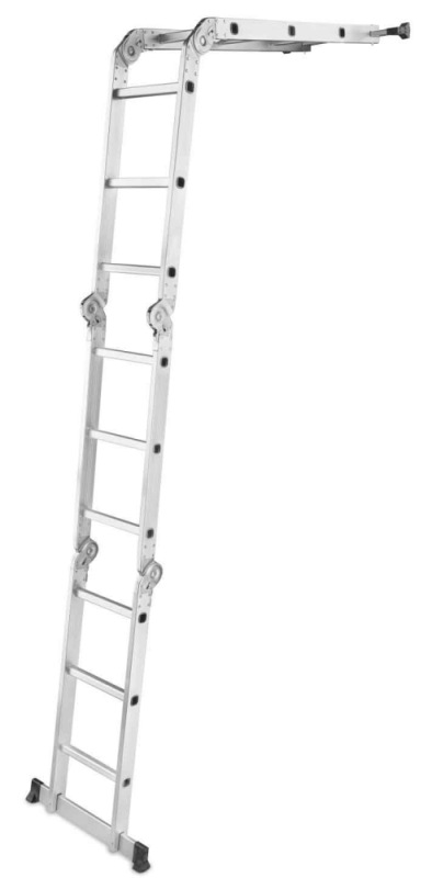 Rebrík štvordielny kĺbový 4 x 3 priečok, 370 cm, 10,8 kg, GEKO 5