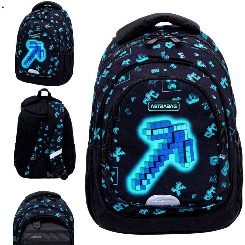 Školský batoh pre prvý stupeň AstraBAG DARK PIXEL, AB330, 502025014