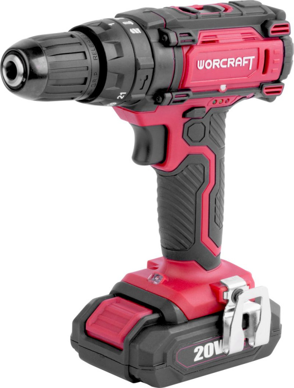 Skrutkovač Worcraft CD-20LiP, 20V, 2x Li-ion 1,5 Ah, LED, v kufríku 1