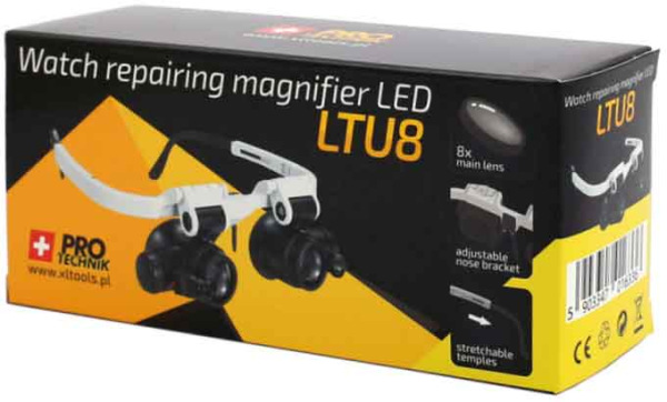 Hodinárske okuliare, LED, zväčšenie 23x, XL-TOOLS 8