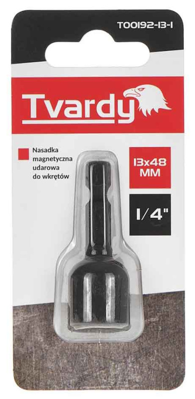 Adaptér úderový 1/4" 6 hran magnetický 13 x 48 mm, TVARDY 2