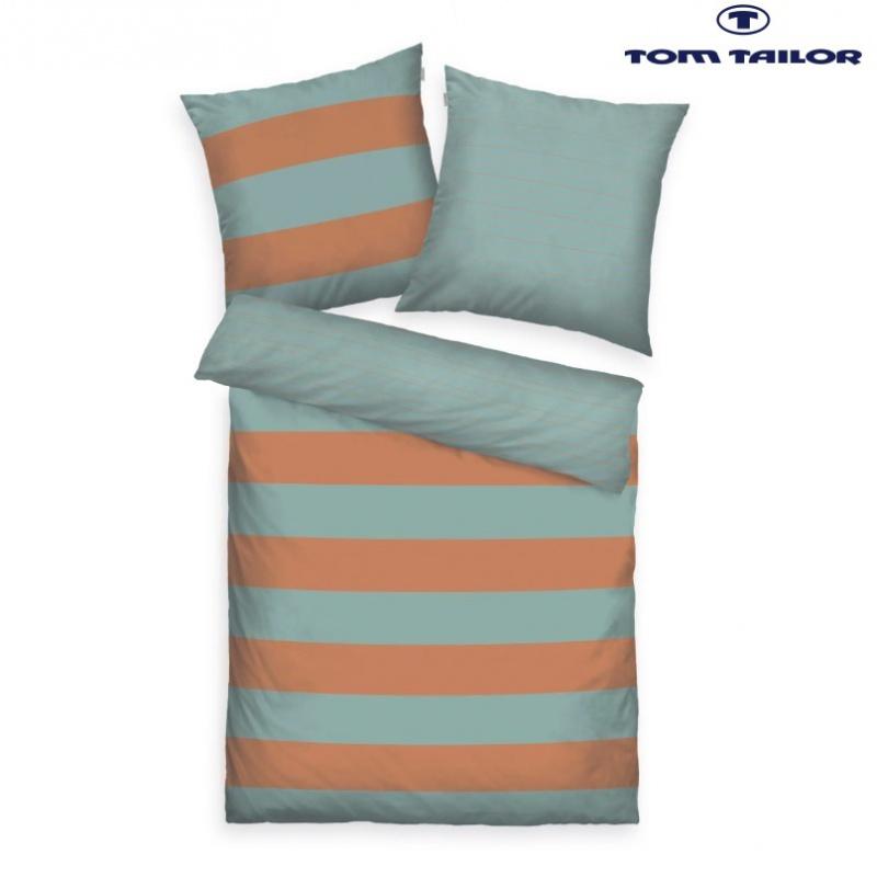 TOM TAILOR posteľná bielizeň Bold Stripes 70x90cm / 140x200cm Warm Coral & Fresh Sage