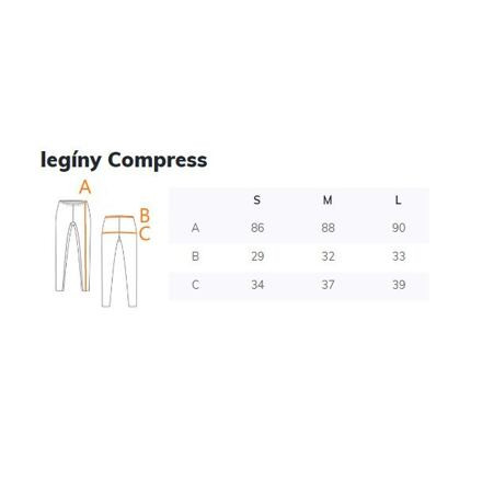 Compress legíny na cvičenie šedá 2