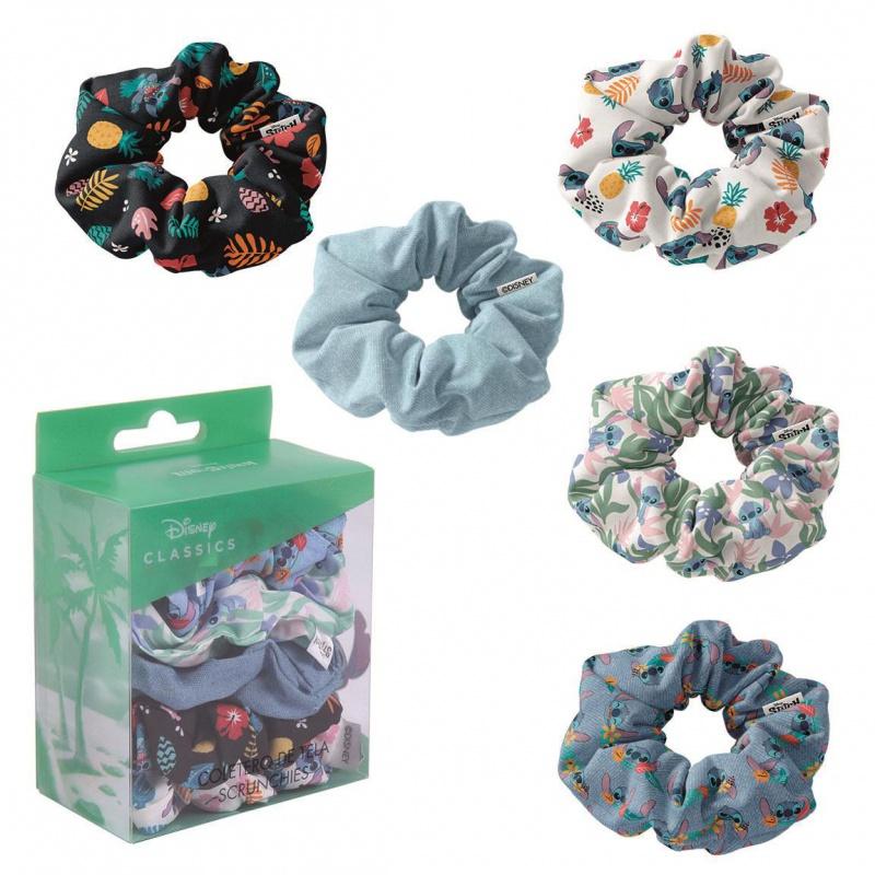 CERDÁ Scrunchies gumičky do vlasov 5ks Lilo & Stitch, 2500001914