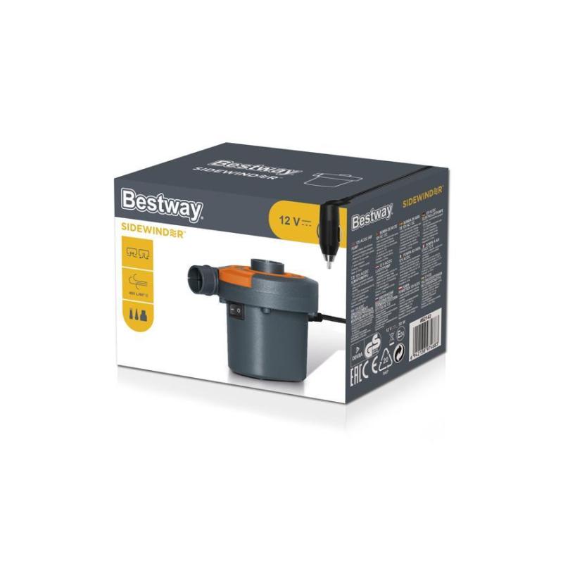 Pumpa Bestway® 62142, Sidewinder™, 12V AC/DC, 3x adaptér, na nafukovačky, bazény a lopty