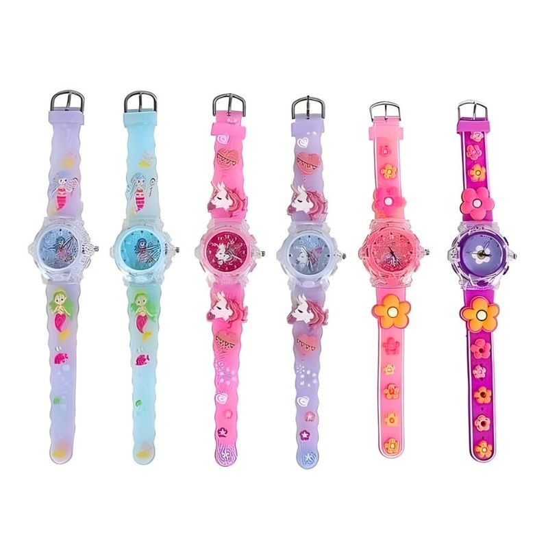 Analógové dievčenské hodinky so svetlom, 6 druhov