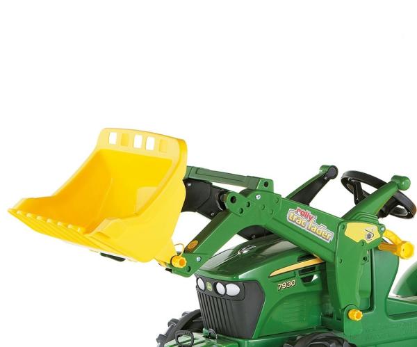 Šliapací traktor nakladač Rolly Toys John Deere Farmtrac zelený