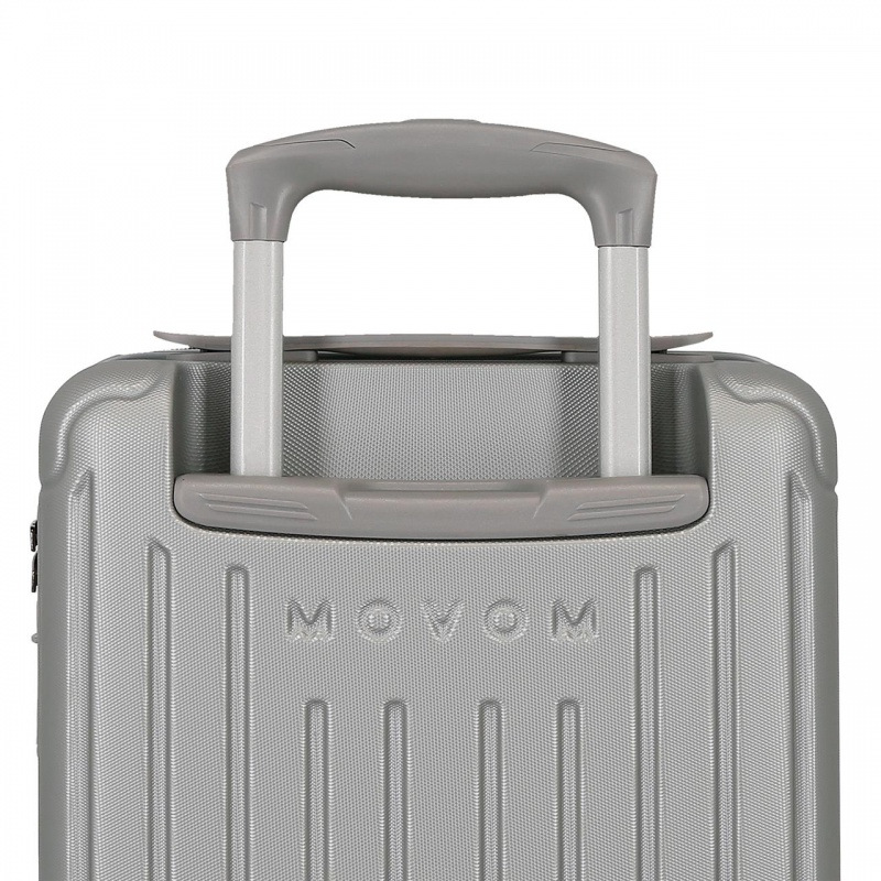 Kabínový kufor Movom Timber Silver 40×30×20 cm s odnímateľnými kolieskami, 24 l, 5556322 8