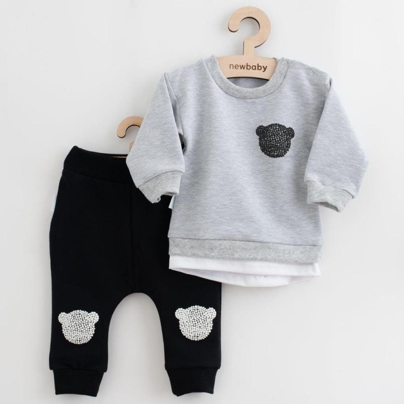 Dojčenská súprava tričko a tepláčky New Baby Brave Bear ABS sivá 86 (12-18m)