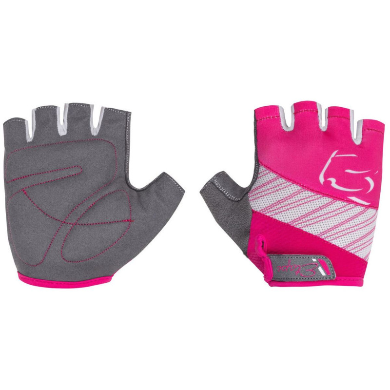 Simple detské cyklistické rukavice ružová-biela