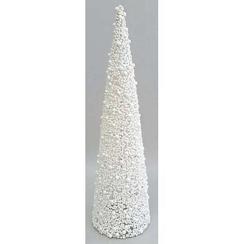 Dekoracia MagicHome X9208, TreeCone45.White, biela, bobuľky, 45 cm