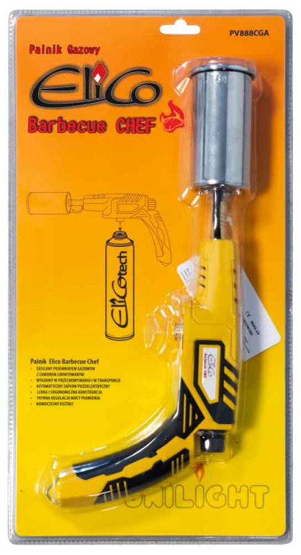 Grilovací plynový horák s reguláciou a piezo zapaľovaním, ELICO 6