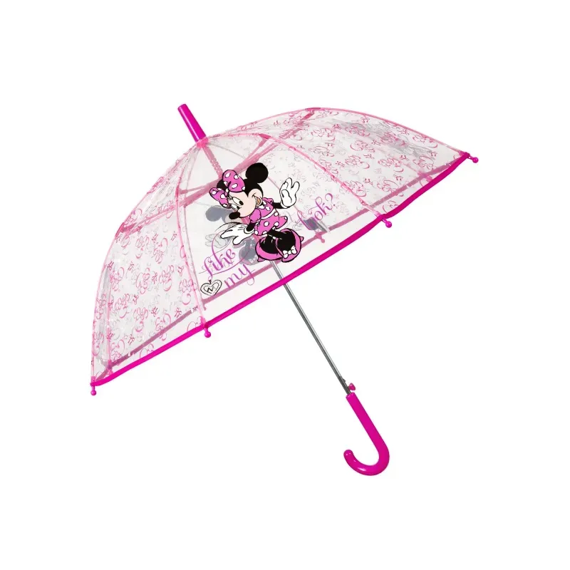 PERLETTI Detský automatický dáždnik MINNIE MOUSE Transparent, 50135