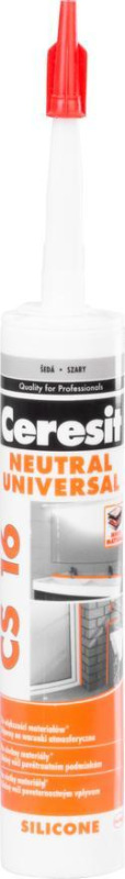 Silikón Ceresit CS16, šedý, neutrálny-univerzálny, 280 ml