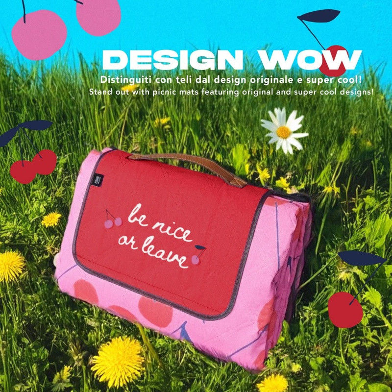 Veľká pikniková deka Perletti Travel – Cherry, 200x200cm, 13157 2