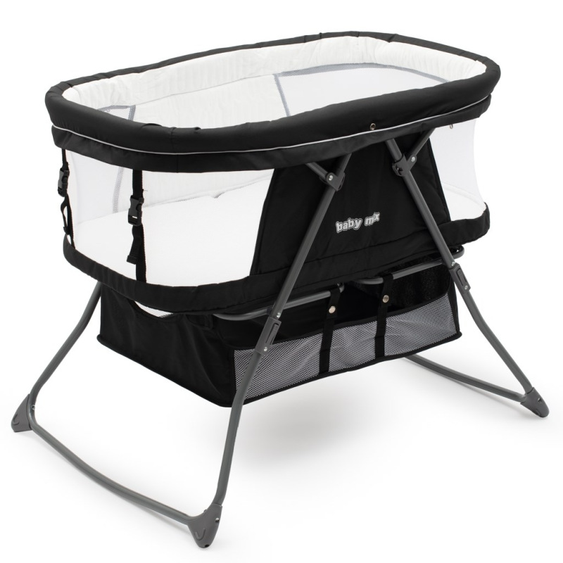 Skladacia postieľka-kolíska DreamyNest Baby Mix čierna 1
