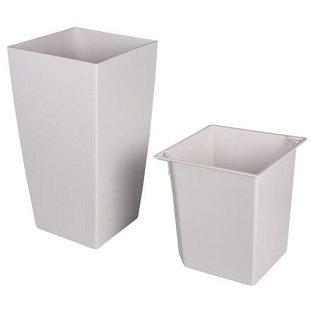 Plastkon Delto Stone samozavlažovací kvetináč 25 x 46 cm biela 1