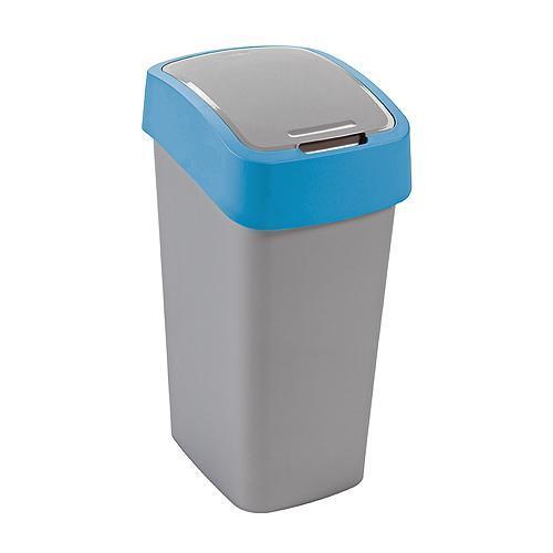 Kôš Curver® FLIP BIN 45 lit., šedostrieborný/modrý, na odpad