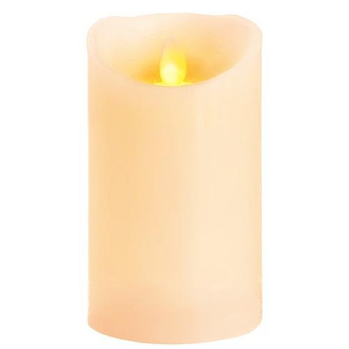 Sviečka MagicHome Vianoce, LED, 2xAA, jednoduché svietenie, časovač, pohyblivý plameň, vosk, 7,5x12