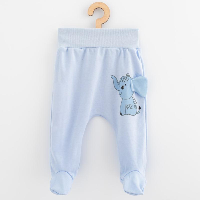 Dojčenské bavlnené polodupačky New Baby Happy Elephant blue 80 (9-12m)