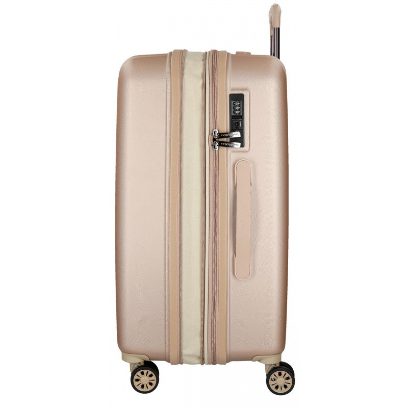 MOVOM Wood Champagne, Sada luxusných ABS cestovných kufrov, 65cm/55cm, 5318965 5