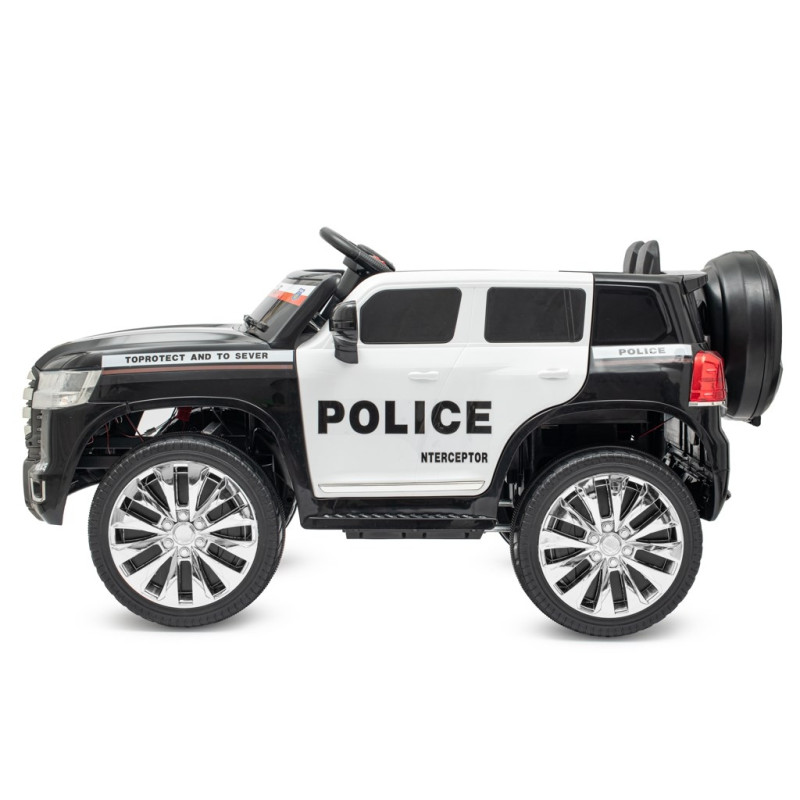 Detské elektrické autíčko Baby Mix Police 4x4 čierne 1