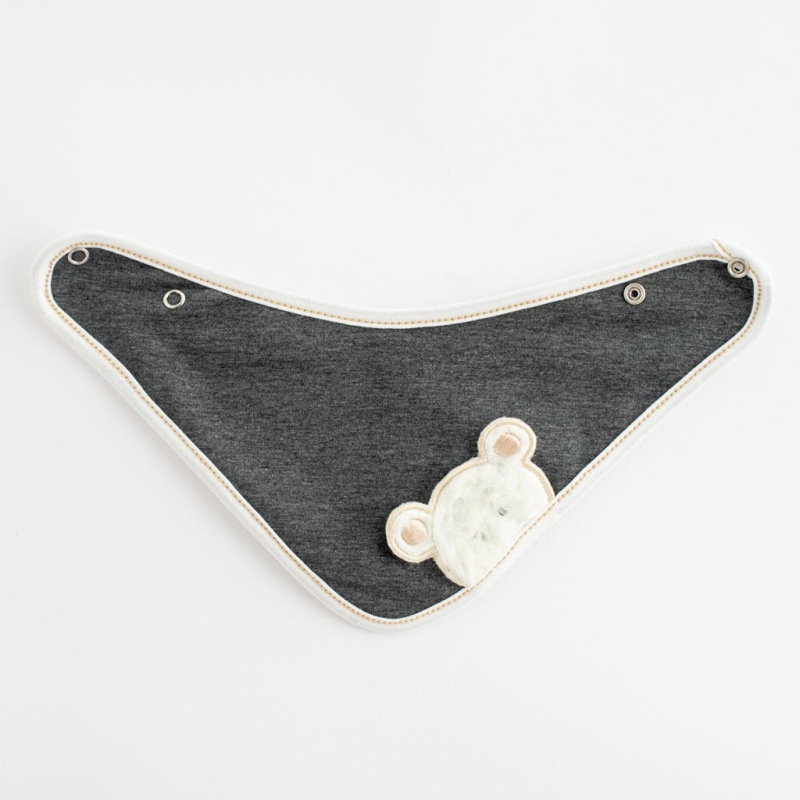 Jarná dojčenská čiapočka so šatkou na krk New Baby Sebastian sivá 56 (0-3m) 2