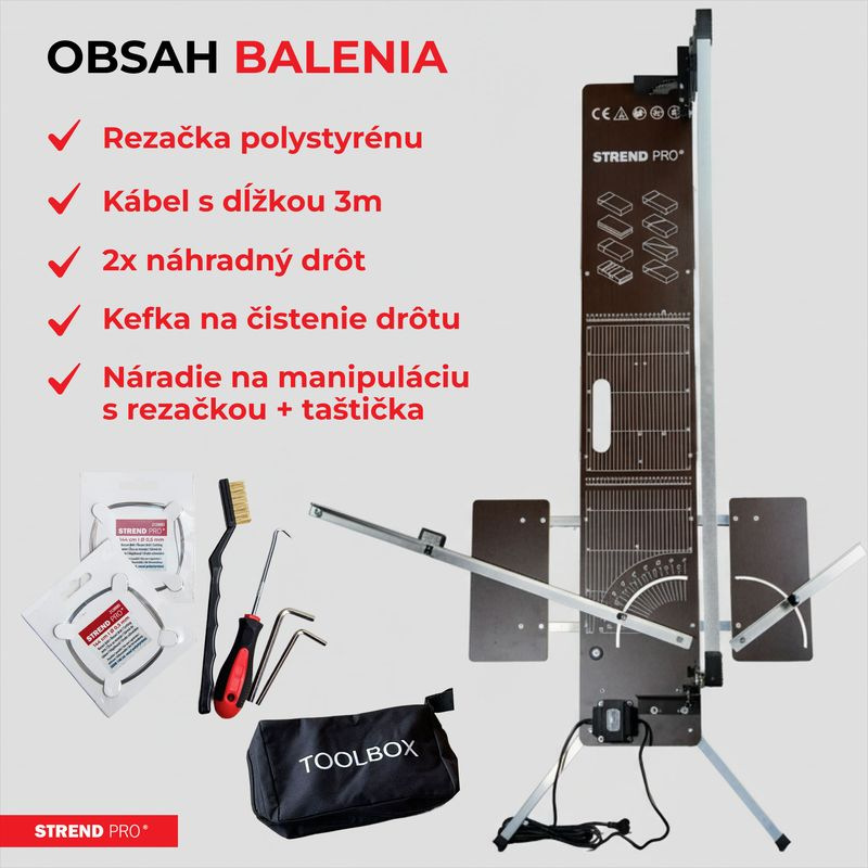 Rezačka Strend Pro SDDR-140, 30 - 140 cm, rezný uhol max 90° na polystyrén, 200 W, elektrická, stoja 7